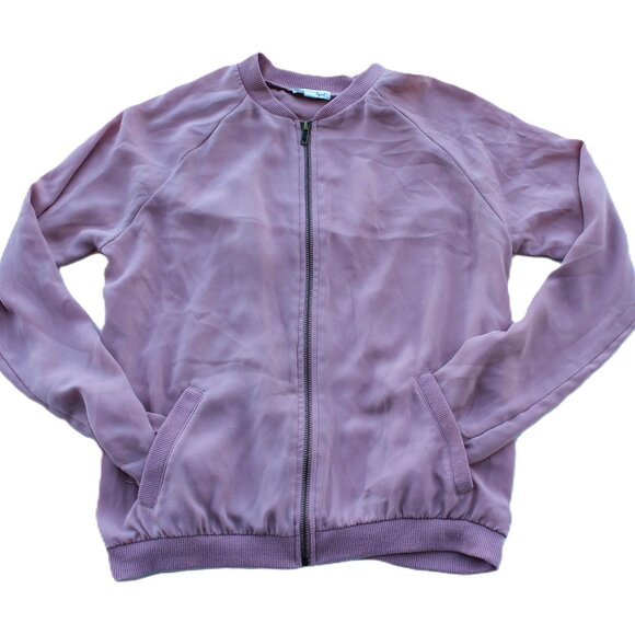 🩷About A Girl brand Mauve pink bomber jacket - Picture 1 of 5